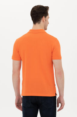 Мужская оранжевая базовая футболка с воротником-поло Неожиданная скидка в корзине - U.s. polo assn фото 5