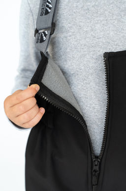 Полукомбинезон демисезонный черный из софтешелла 60-021 (116)