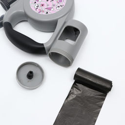 Рулетка с фонарем и отсеком для пакетов 5 м, max = 50 кг, серая - Пушистое счастье фото 7