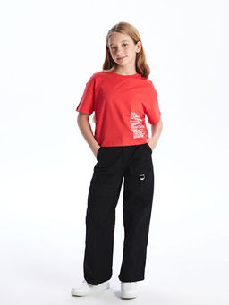 Bisiklet Yaka K?z ?ocuk Ti??rt