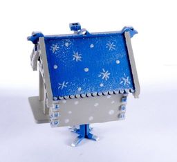 Праздничные новогодние украшения: Избушка на курьих ножках 1013 Blue - Idh фото 2