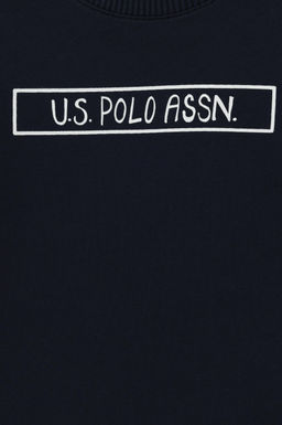 Свитшот U.S. Polo Assn для мальчика хлопок темно-синий  фото 3