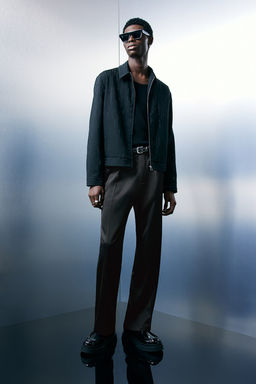 Pantalon de saten Relaxed Fit