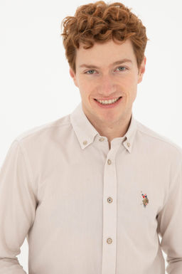 Мужская базовая рубашка с длинным рукавом Stone - U.s. polo assn фото 2