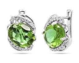 Серьги из серебра султанит, Ариэнна