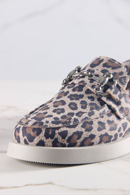 Лоферы туфли 172.1841be.Бежевый леопард