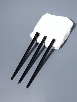 Цена за 2 шт. Набор кистей для макияжа SMOKY, 3 шт., чёрный