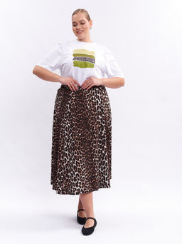Юбка леопардовая UB17407LEO03