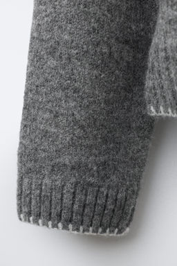 KNIT JUMPER WITH CONTRAST EMBROIDERY - Zara фото 4