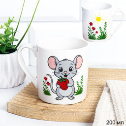 Кружка 200 мл Детство / WS-2025 /уп 12/96/ Мышка