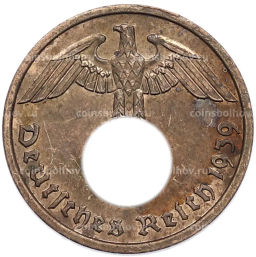 Монета 2 рейхспфеннига 1939 года A Германия