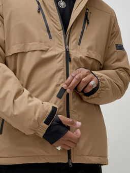 Горнолыжный костюм мужской зимний бежевого цвета 3710B - Leifensh фото 16