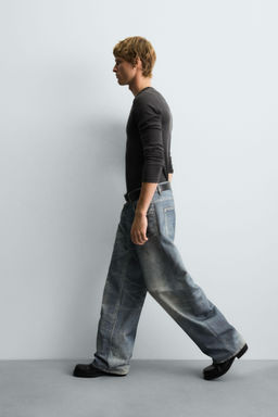 PRINTED BAGGY FIT JEANS