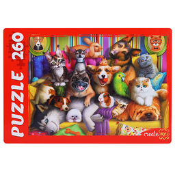 Пазлы 260 "Забавные животные №1"