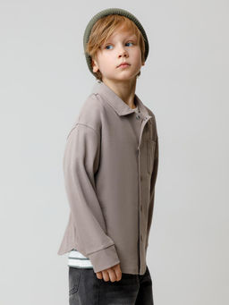 КР 302794/коричневый к624 рубашка для мал