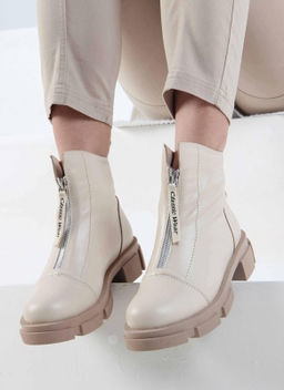 Ботинки 330.21074ka. Бежевый капучино / Шерсть