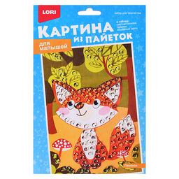 Картина из пайеток "Лисёнок"