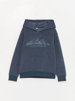 Nak??l? Uzun Kollu Polar Erkek ?ocuk Hoodie