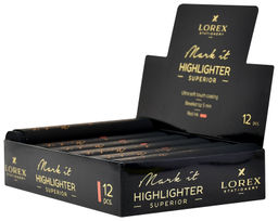 Маркер текстовый LOREX Mark it SUPERIOR 1-5 мм кораллово-красный неон, скошенный, soft tou...