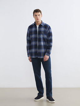 Regular Fit Ekose Gabardin Erkek G?mlek