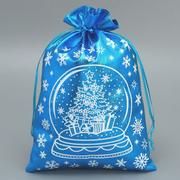 Цена за 10 шт. Мешочек подарочный парча «Новогоднее желание», 20 х 30 см +/- 1.5 см