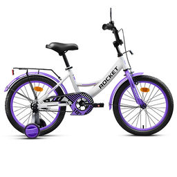 Велосипед 18" Rocket Gem, цвет белый/фиолетовый