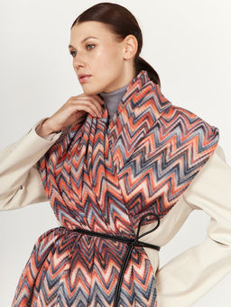 Большой, мягкий, тонкий и очень нежный двусторонний палантин с рисунком - Tantino фото 6