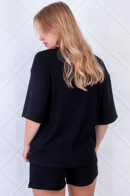 Арт. 9134 Пижама с шортами 42-50 (5 шт) Цвет:верх-кирпичный,низ-кирпичный