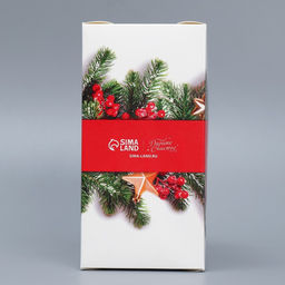 Цена за 5 шт. Коробка для капкейка «С Новым годом», хвоя и ягоды, 16×8×10 см