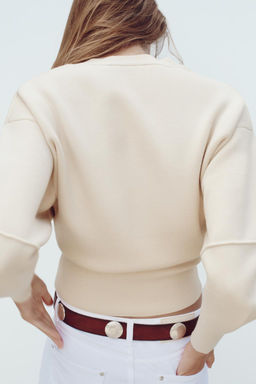 PLAIN KNIT SWEATER WITH FITTED HEM - Zara фото 4