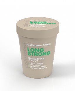 КАФЕ КРАСОТЫ le Cafe Mimi COLOURS Шампунь-скраб д/волос"LONG STRONG" очищение и рост 310гр банка