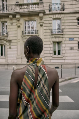 ASYMMETRIC STRIPED TOP - Zara фото 5