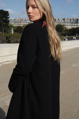 Пальто Zara Basic Soft черное