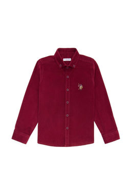 U. S. Polo Assn Рубашка с длинным рукавом вишневого цвета для мальчика - U.s. polo assn фото 4