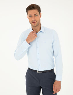 A__k Mavi Slim Fit Arm_rl_ Uzun Kollu G_mlek