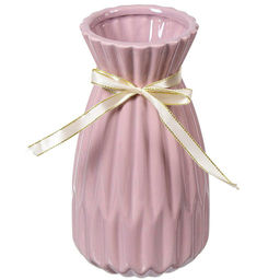 Ваза керамика настольная 24.5 см Презент Y4-3813 розовая (361700) /DANIKS/