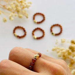 Кольцо на резинке из Граната "Спессартин" 15 р.