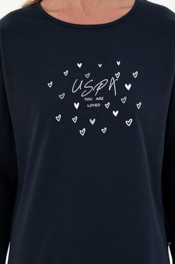 Женский темно-синий пижамный комплект Неожиданная скидка в корзине - U.s. polo assn фото 5