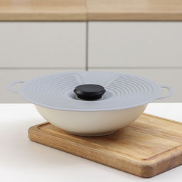 Крышка универсальная Доляна, силикон, d=22.5 см, цвет серый