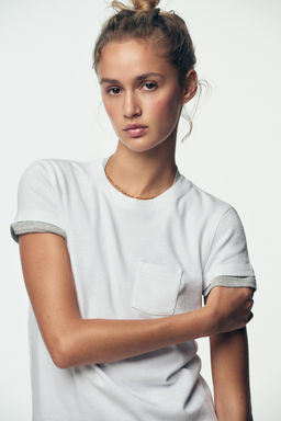 WASHED T-SHIRT WITH POCKET - Zara фото 4