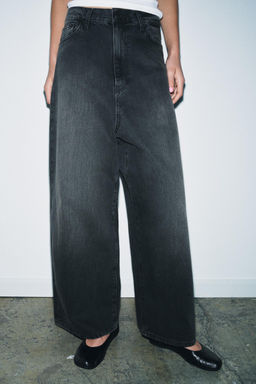 ZW COLLECTION LOW-RISE LOOSE BAGGY LEG JEANS - Zara фото 9