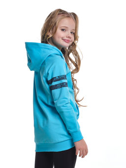 Толстовка для девочки с принтом UD 0440 голубой - Mini maxi фото 2