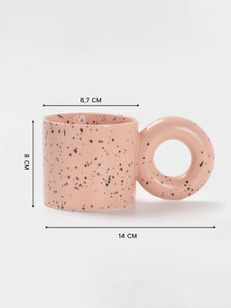 Кружка Доляна «Бублик», 300 мл, керамика, розовая