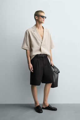 100% LINEN KIMONO SHIRT - Zara фото 4