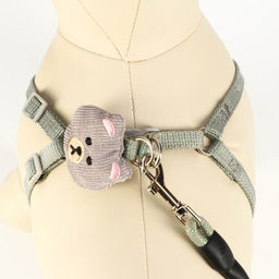 Комплект амуниции с игрушкой и круглым поводоком 120 х 1 см, ОШ 22-38 см, ОГ 22-38 см, зелёный 71490 - Пижон фото 5