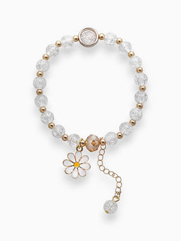 Браслет «Ромашка. Нежность», белый в золоте