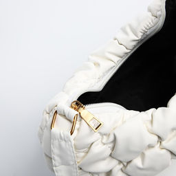 Сумка-багет на молнии, цвет белый - Simaland фото 5