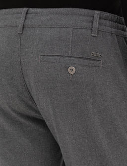 Gri Slim Fit Beli Lastikli Kordonlu Kanvas Pantolon - Pierre cardin фото 6