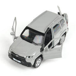 Машина металл LADA Niva travel 12 см, (двери, серый) инерц, в коробке