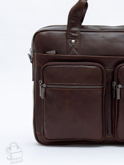 Портфель мужской кожаный 815XXL brown Fuzhiniao